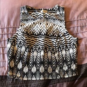 Tribal print crop top
